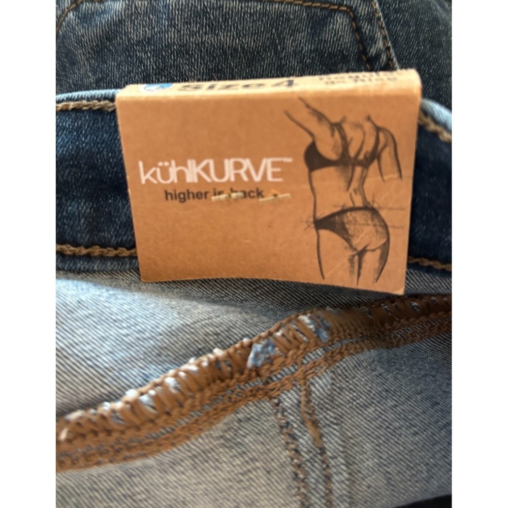 Kuhl Jeans Skinny Kurve Womens 4 Regular Blue Kontour Flex 9" Rise Boot friendly - Picture 5 of 16